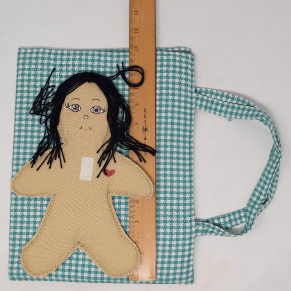 Dress Up Fabric Doll Outfits Carry All Folder Portfolio Handmade Quiet Toy - Picture 2 of 14